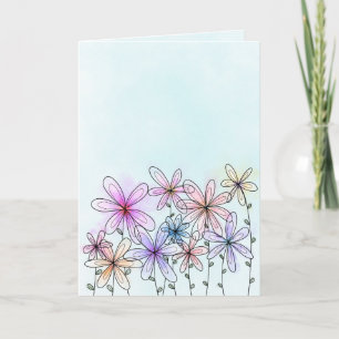 Watercolor Flower Card