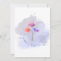 watercolor flower card
