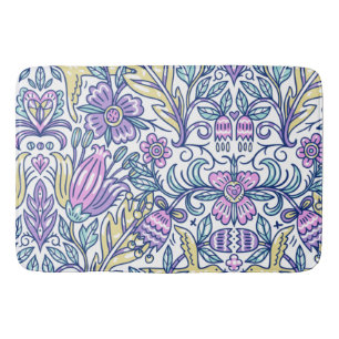 Watercolor Flower Colourful Nature Elegant   Bath Mat