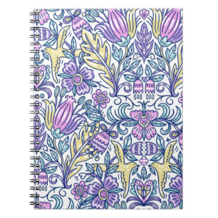 Watercolor Flower Colourful Nature Elegant Notebook
