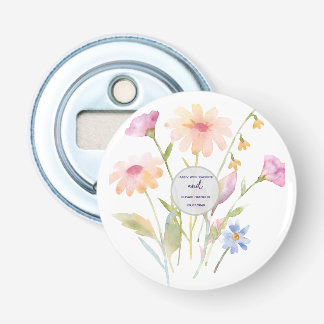 watercolor flower editable bottle opener
