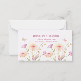 watercolor flower editable card