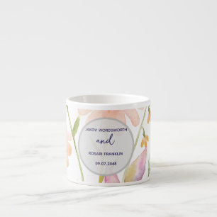 watercolor flower editable espresso cup