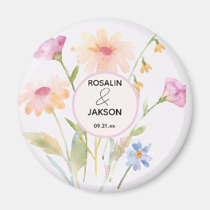 watercolor flower editable magnet