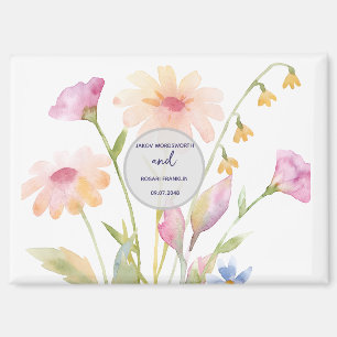 watercolor flower editable magnet