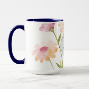 watercolor flower editable mug