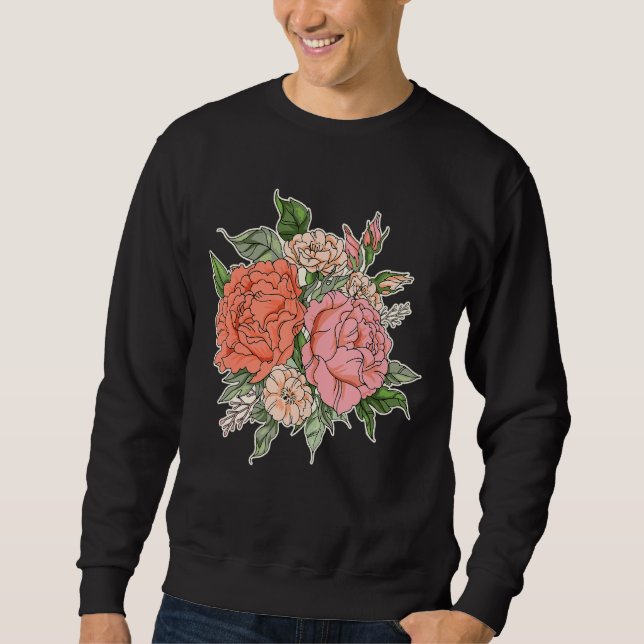 Watercolor Flower Garden Sweatshirt (Front)