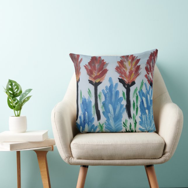Watercolor Flower Painting Colourful Cushion (Chair)