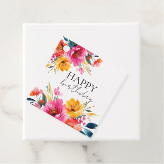 Watercolor Flower Pattern | Modern Floral  Favour Tags