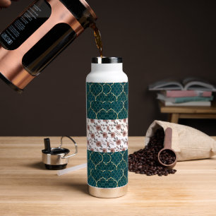 Watercolor Flower Pattern Water Bottle