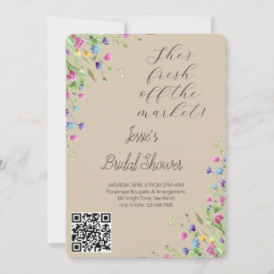 Watercolor Flower Pot Bridal Shower Garden Party Invitation