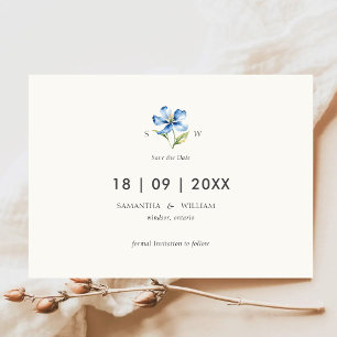 Watercolor flower Save the Date Invitation