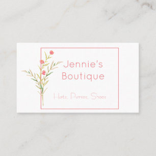 Watercolor Flower Stem Business Card