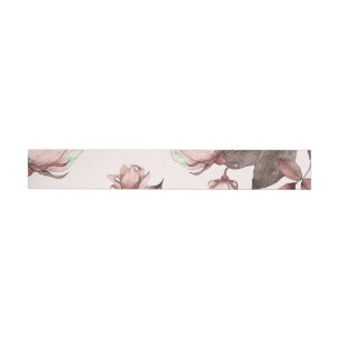 Watercolor Flowers 11 Wrap Around Label