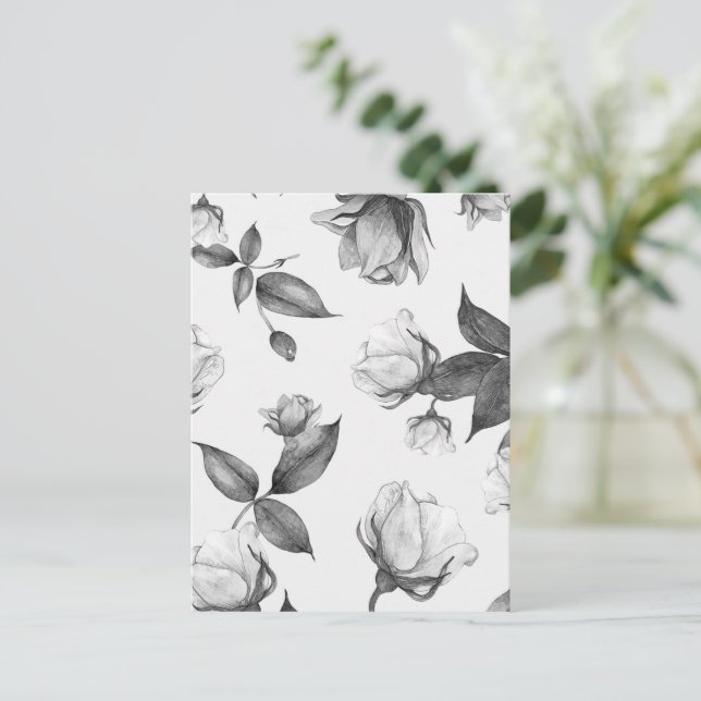 Watercolor Flowers 12 Postcard (Standing Front)