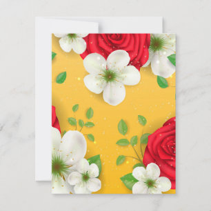 Watercolor Flowers 13 Card