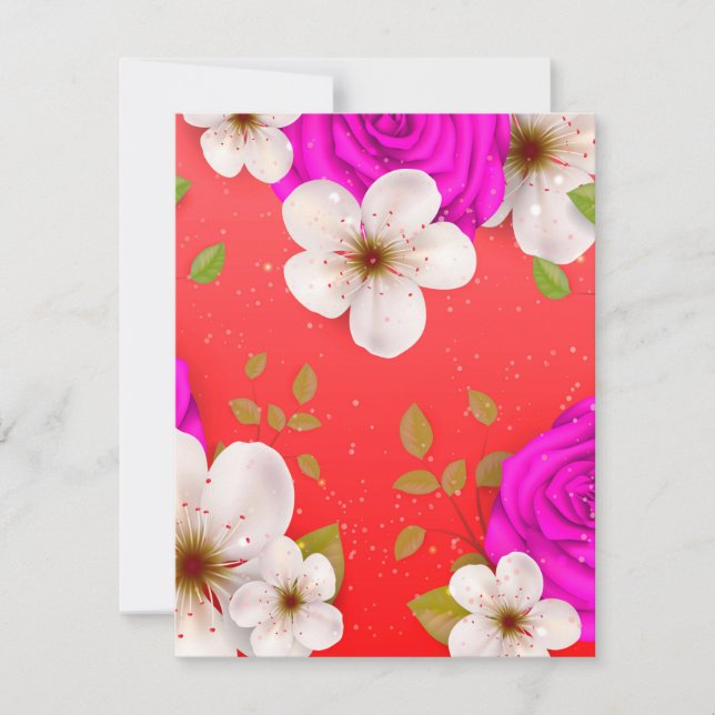 Watercolor Flowers 14 Card (Front)