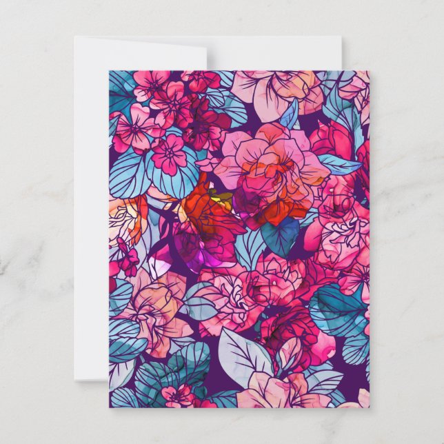 Watercolor Flowers 16 Card (Front)