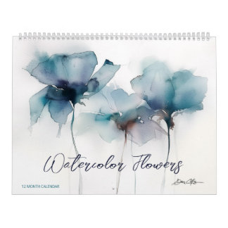 Watercolor Flowers 1 Calendar