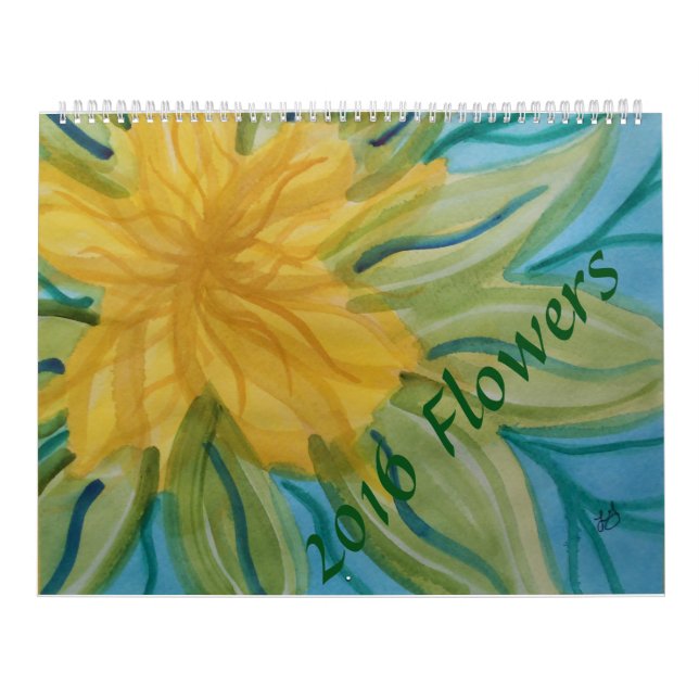 Watercolor flowers 2016 calendar (Cover)