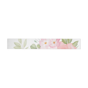 Watercolor Flowers 20 Wrap Around Label