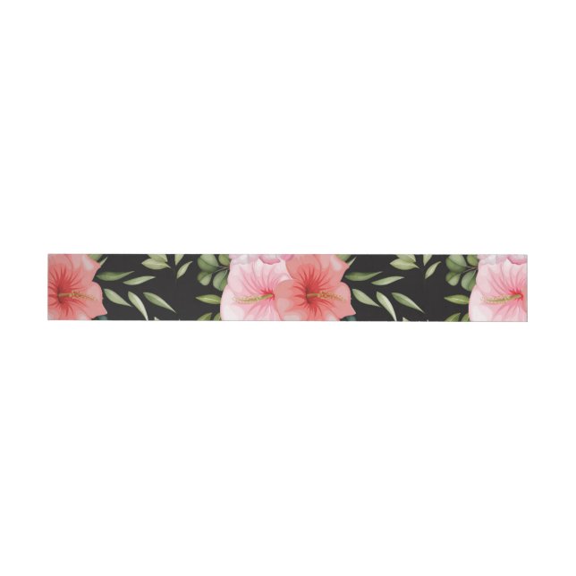 Watercolor Flowers 25 Wrap Around Label (Individual)