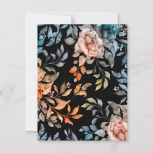 Watercolor Flowers 4 Card