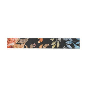Watercolor Flowers 4 Wrap Around Label