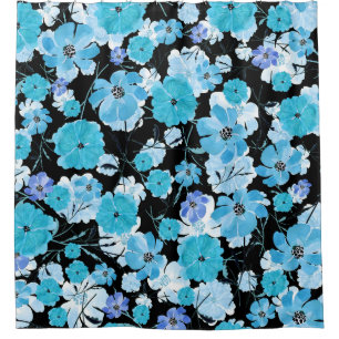 Watercolor Flowers: A Delicate Tapestry Shower Curtain