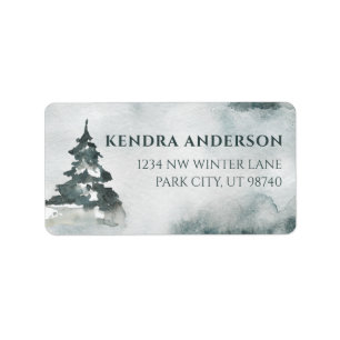 Watercolor Flowers Address Label