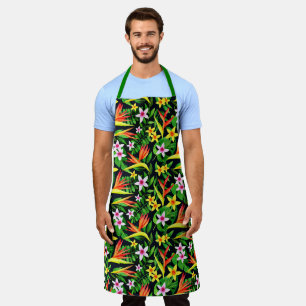 Watercolor Flowers And Fruit Floral Pattern-23768 Apron