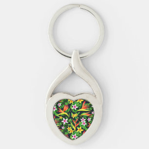 Watercolor Flowers And Fruit Floral Pattern-23768 Key Ring