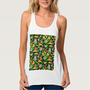 Watercolor Flowers And Fruit Floral Pattern-23768 Singlet