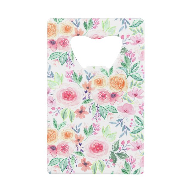 Watercolor flowers and leaves (Front)