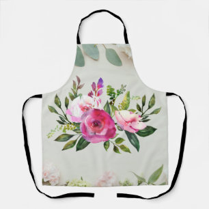 Watercolor Flowers Apron