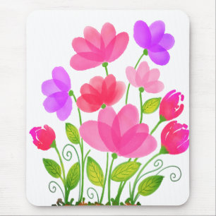Watercolor Flowers Banquet Design-42704 Mouse Pad