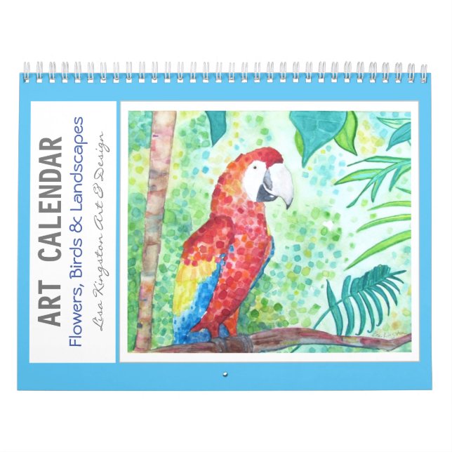 Watercolor Flowers Birds and Landscapes Calendar (Cover)