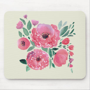 Watercolor flowers, bouquet 2 mouse pad