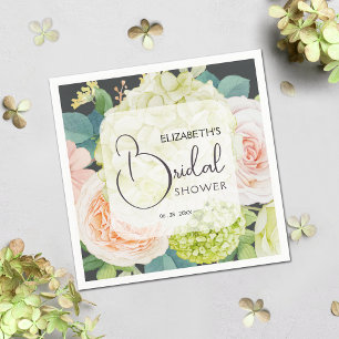 Watercolor Flowers Bridal Shower Napkin