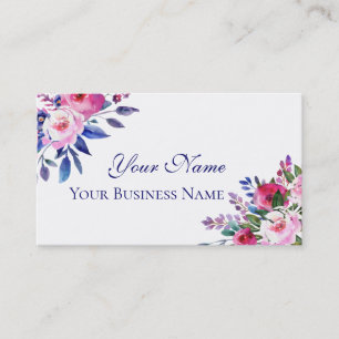 Watercolor Flowers Business Cards