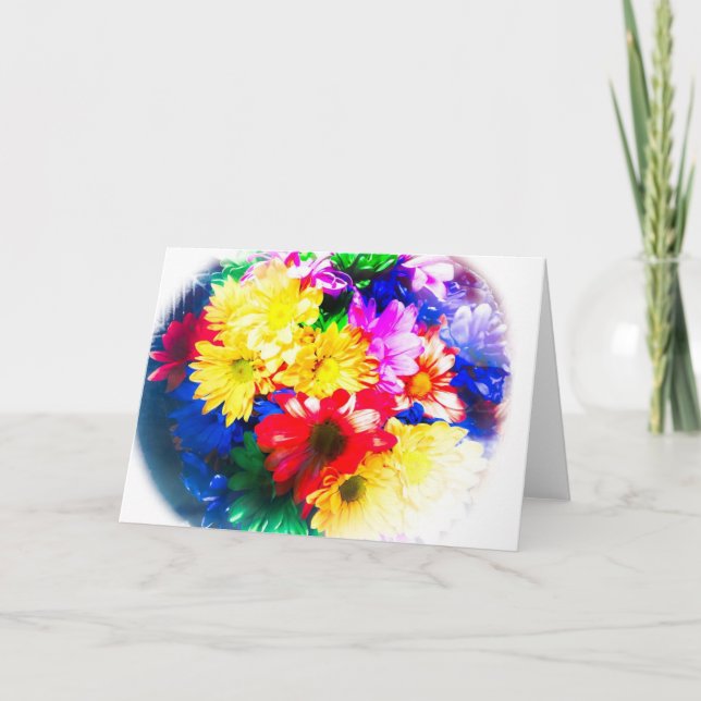 Watercolor Flowers Card (Front)