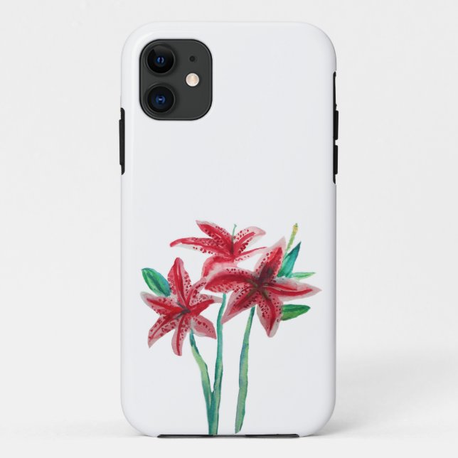 Watercolor flowers Case-Mate iPhone case (Back)