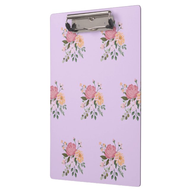 Watercolor flowers clipboard (Left)
