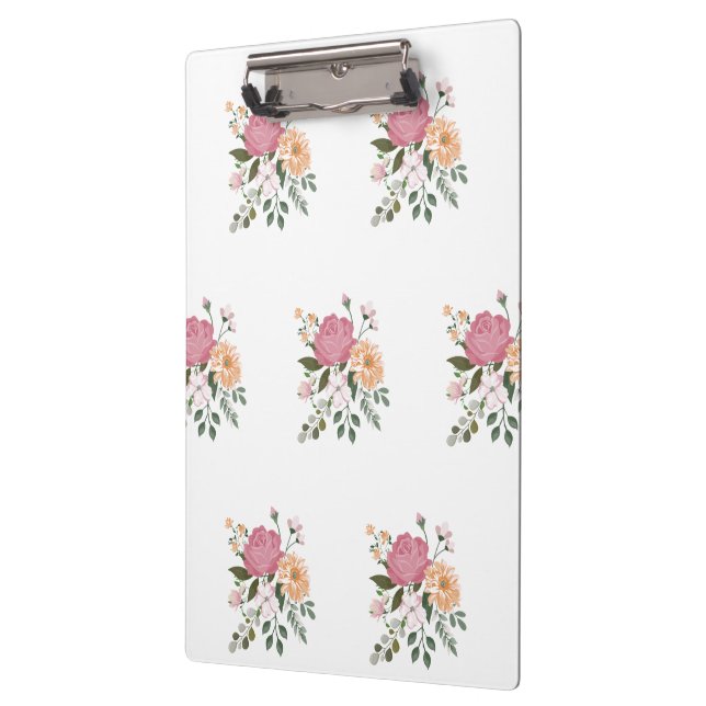 Watercolor flowers clipboard (Left)