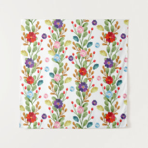 Watercolor Flowers Colourful Pattern-67488 Tapestry