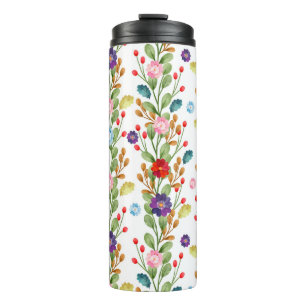 Watercolor Flowers Colourful Pattern-67488 Thermal Tumbler