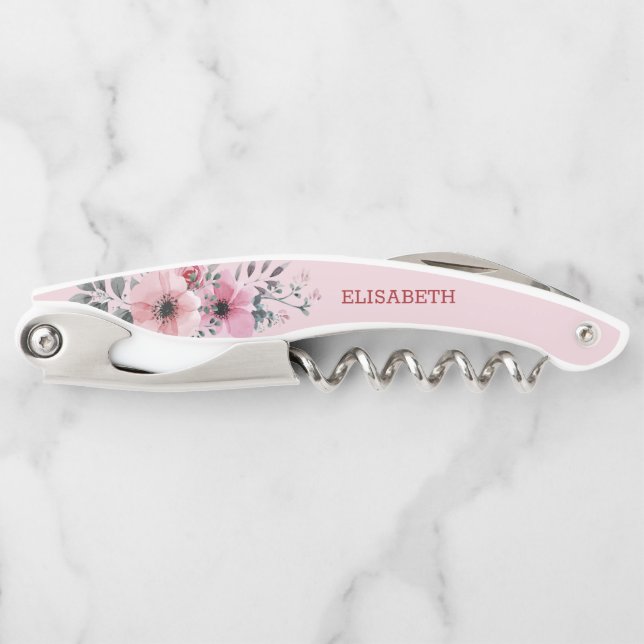 Watercolor Flowers Corkscrew (Front)