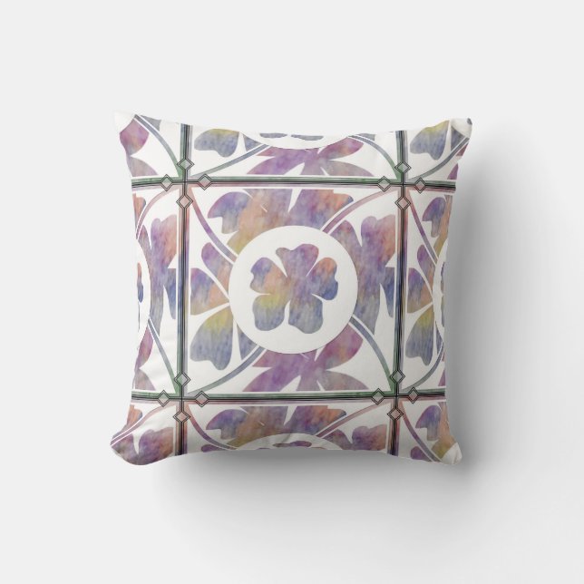 Watercolor Flowers Cushion (Front)