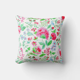Watercolor Flowers Cushion