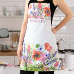 Watercolor Flowers – Custom Birthday Sister Gift Apron<br><div class="desc">Watercolor Flowers – Custom Birthday Sister Gift Apron.
Surprise your sister with this beautiful personalised floral design. Featuring her name in a soft dusty rosewood and watercolor blooms,  this is a thoughtful gift for cooking,  baking,  or just feeling fabulous. Enjoy!</div>